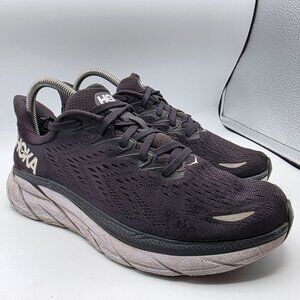 Hoka One One Clifton 8 Womens Size 8.5 Wide Black Running Shoes Lightweight